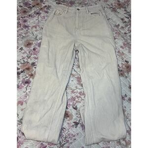 PacSun Corduroy Corduroy Embroidered 90's Boyfriend Jeans Cream Women's Size 27